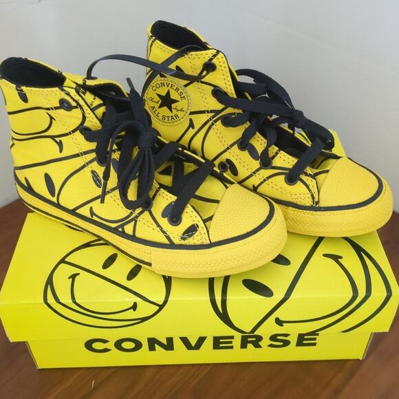 CONVERSE CTAS HI CYBER YELLOW/BLACK kids 13 - Picture 2 of 2